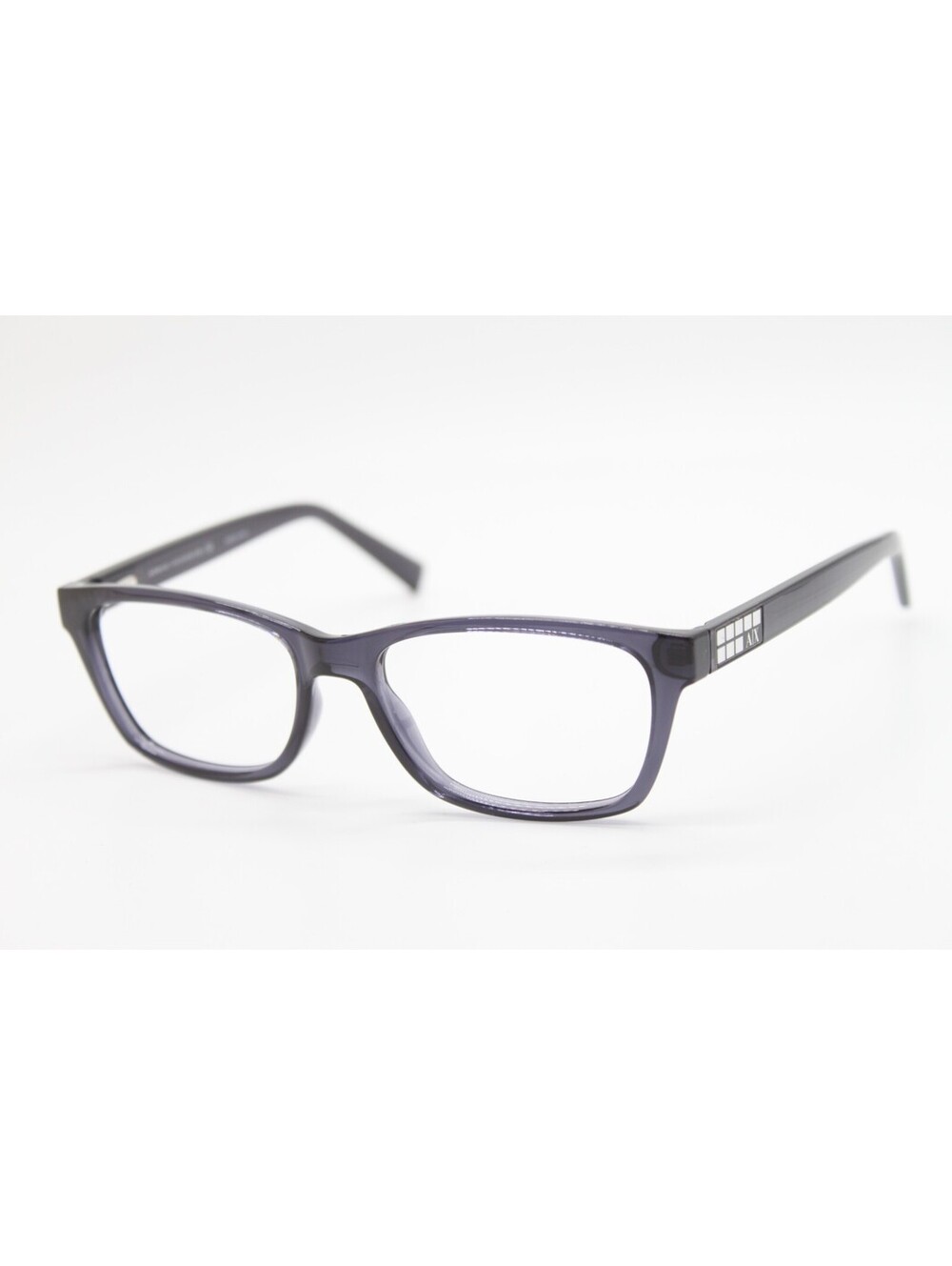 NEW ARMANI EXCHANGE AX 3006 8005 BLACK TRANSPARENT AUTHENTIC EYEGLASSES 52-16